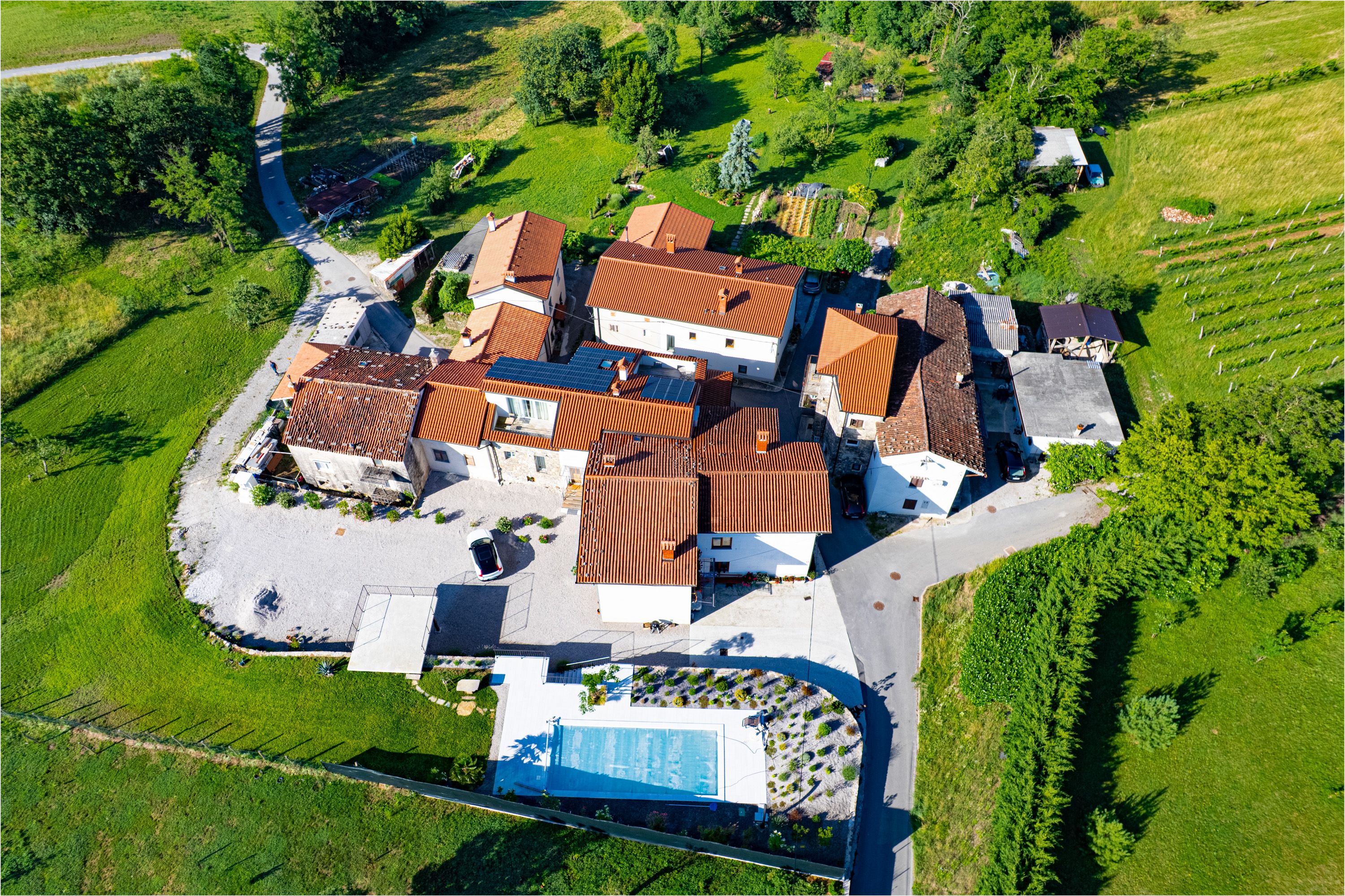 Bird's-eye view of the homestead