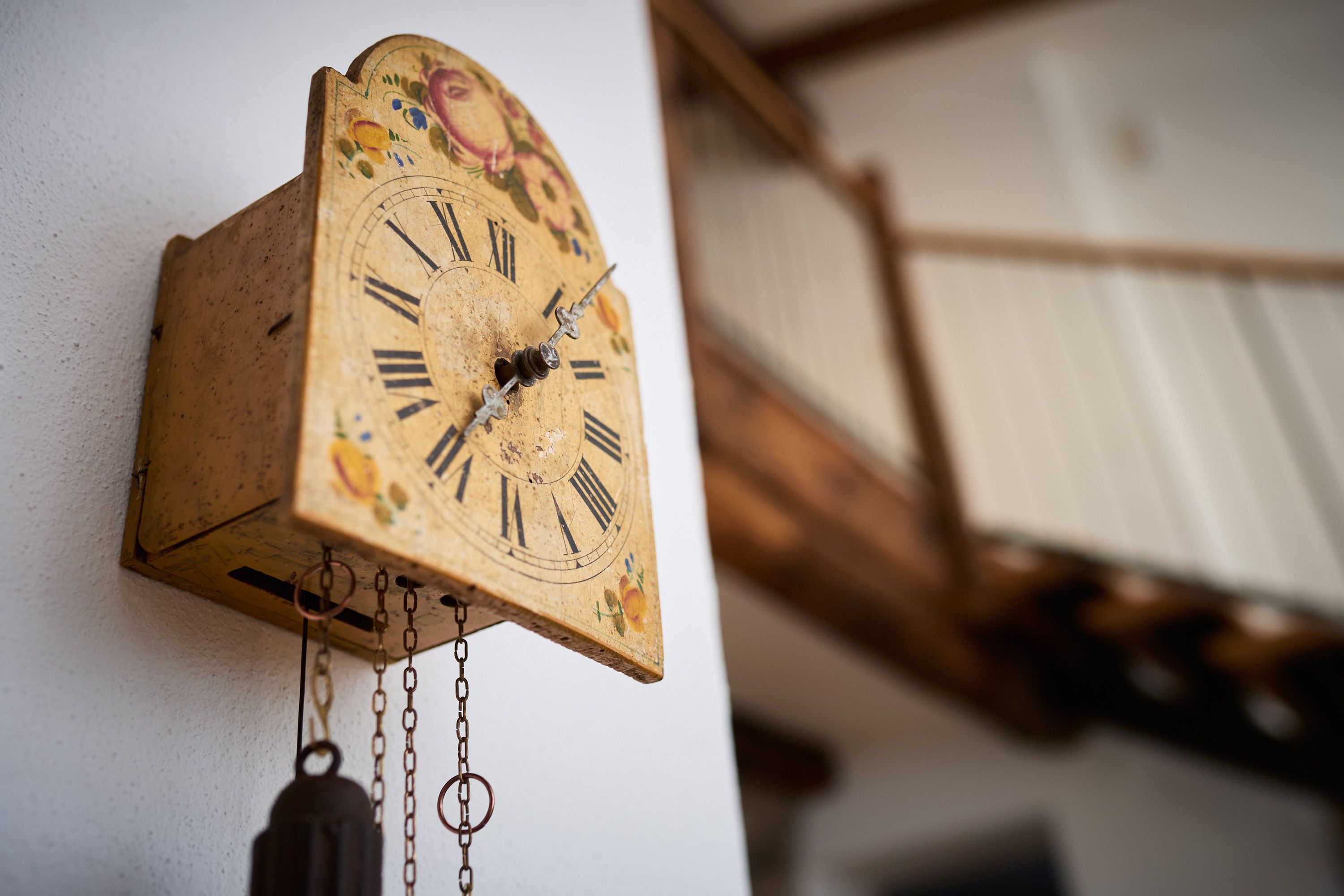 Antique clock, an interior detail